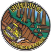 the old riverridge excavating and logging logo